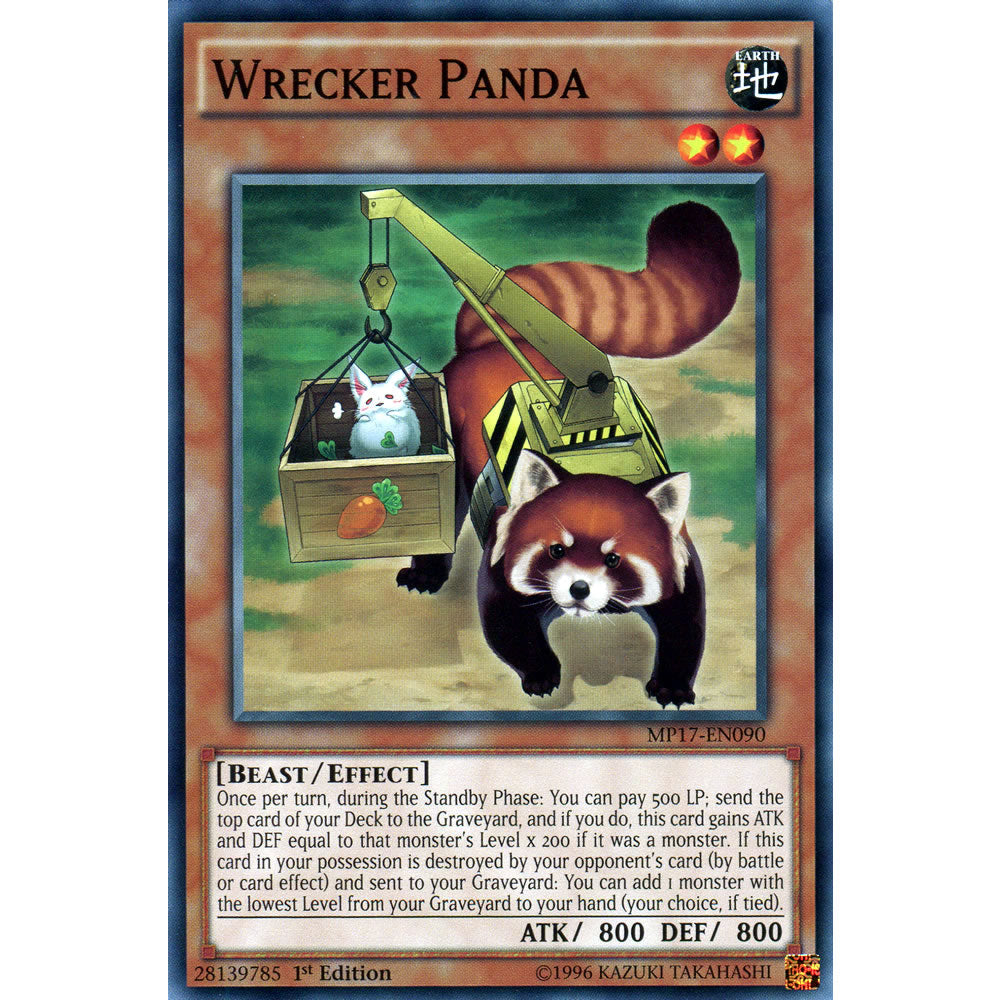 Wrecker Panda MP17-EN090 Yu-Gi-Oh! Card from the Mega Tin 2017 Mega Pack Set