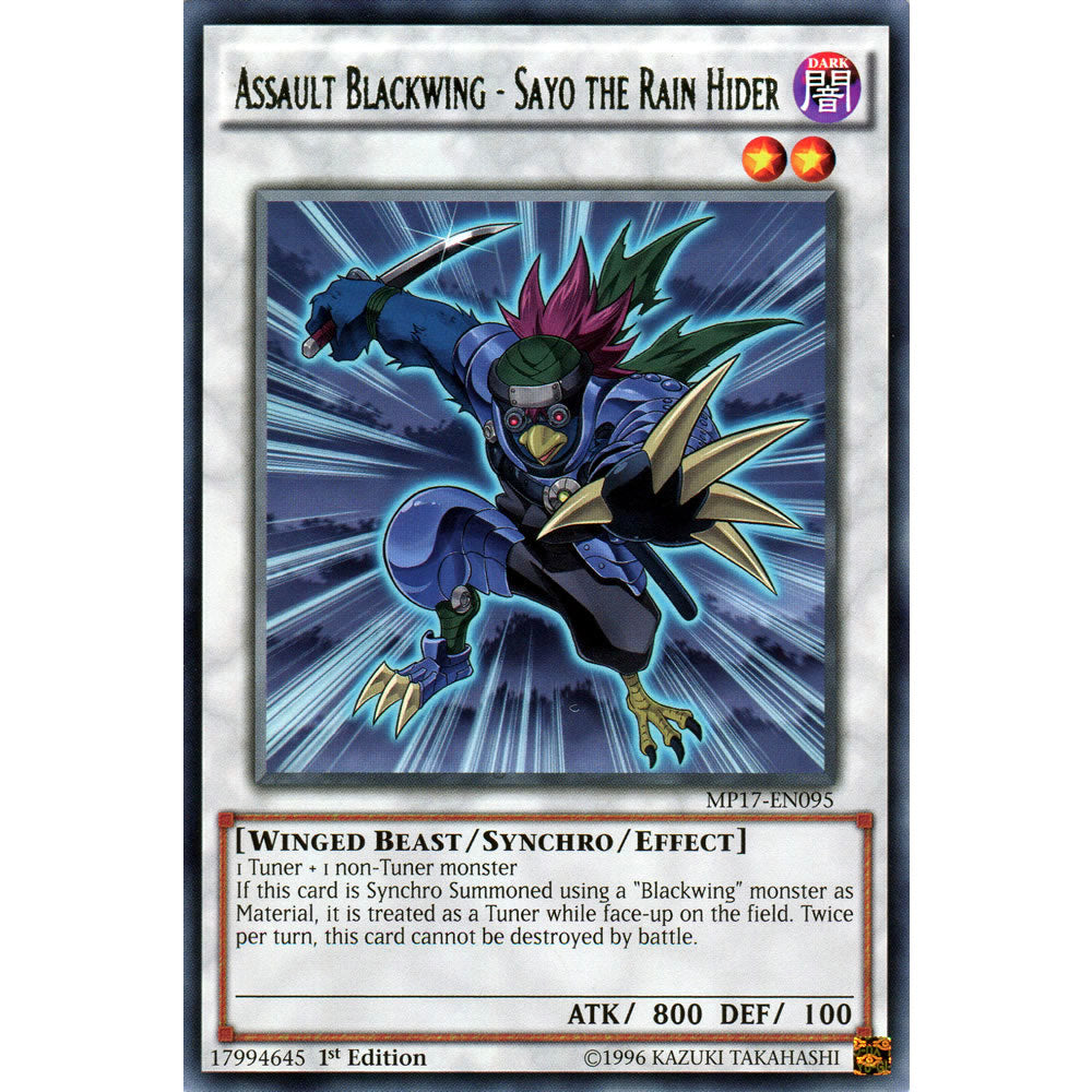 Assault Blackwing - Sayo the Rain Hider MP17-EN095 Yu-Gi-Oh! Card from the Mega Tin 2017 Mega Pack Set