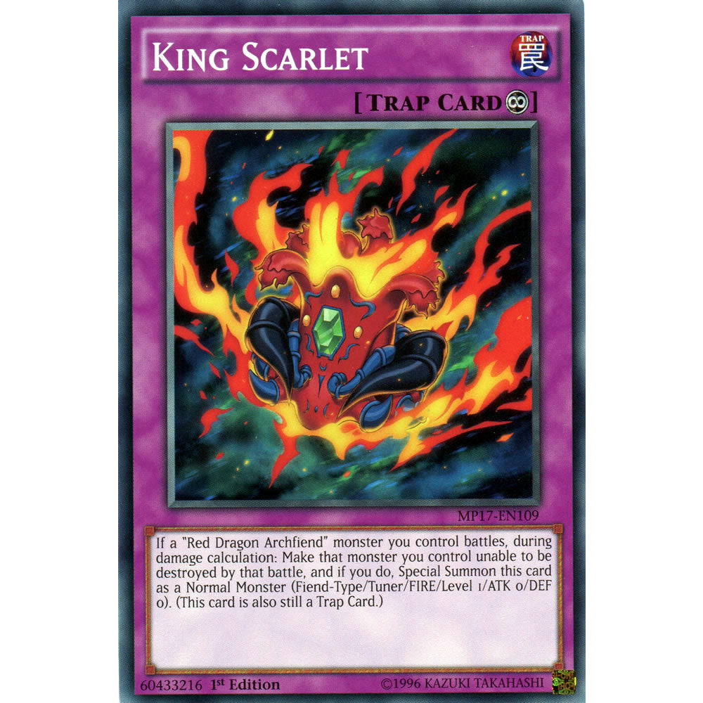 King Scarlet MP17-EN109 Yu-Gi-Oh! Card from the Mega Tin 2017 Mega Pack Set