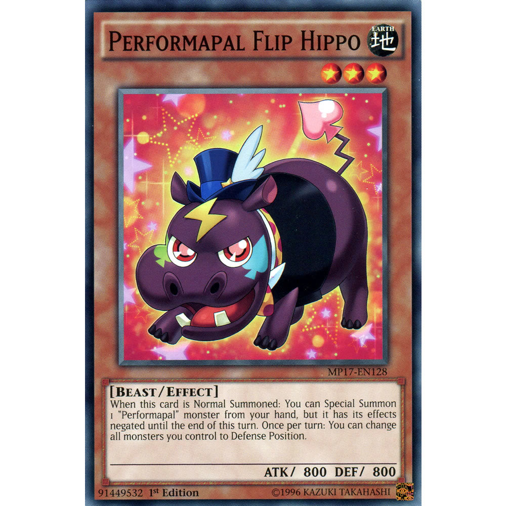 Performapal Flip Hippo MP17-EN128 Yu-Gi-Oh! Card from the Mega Tin 2017 Mega Pack Set