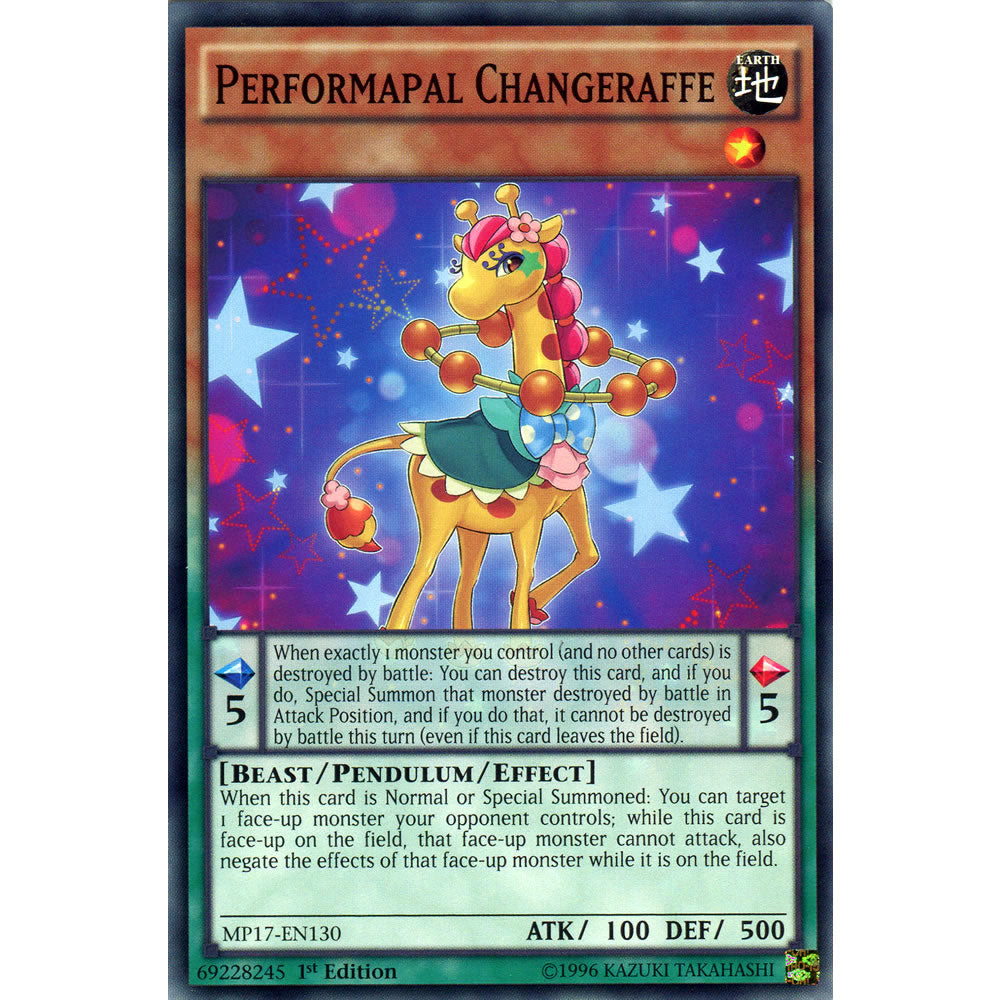 Performapal Changeraffe MP17-EN130 Yu-Gi-Oh! Card from the Mega Tin 2017 Mega Pack Set