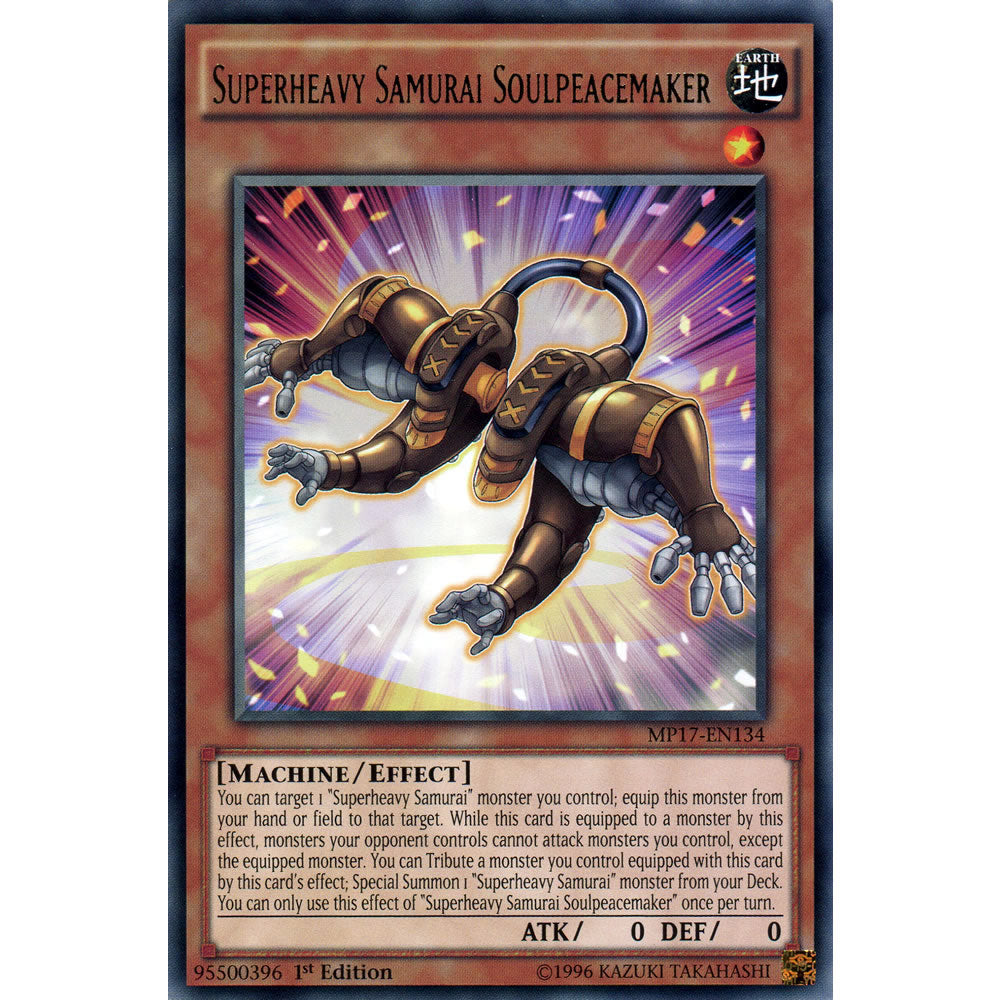 Superheavy Samurai Soulpeacemaker MP17-EN134 Yu-Gi-Oh! Card from the Mega Tin 2017 Mega Pack Set