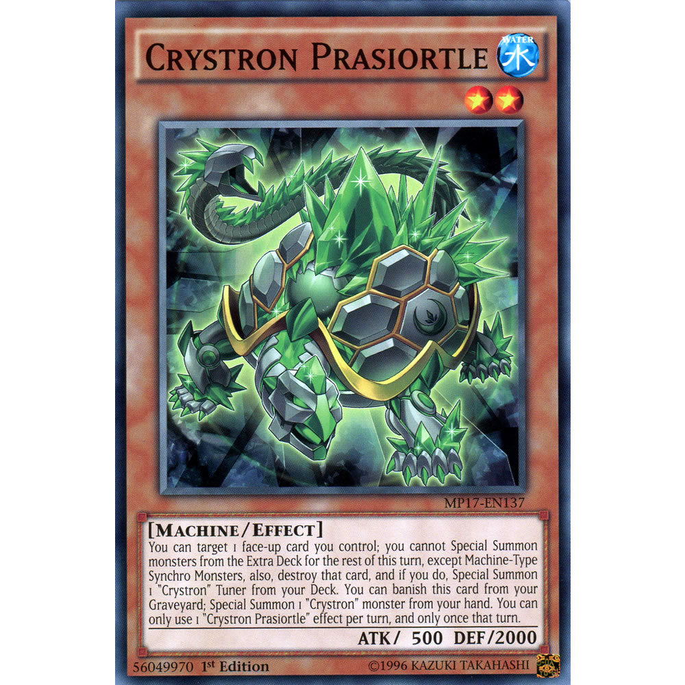 Crystron Prasiortle MP17-EN137 Yu-Gi-Oh! Card from the Mega Tin 2017 Mega Pack Set