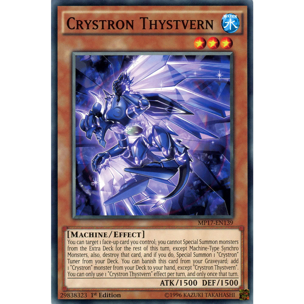 Crystron Thystvern MP17-EN139 Yu-Gi-Oh! Card from the Mega Tin 2017 Mega Pack Set