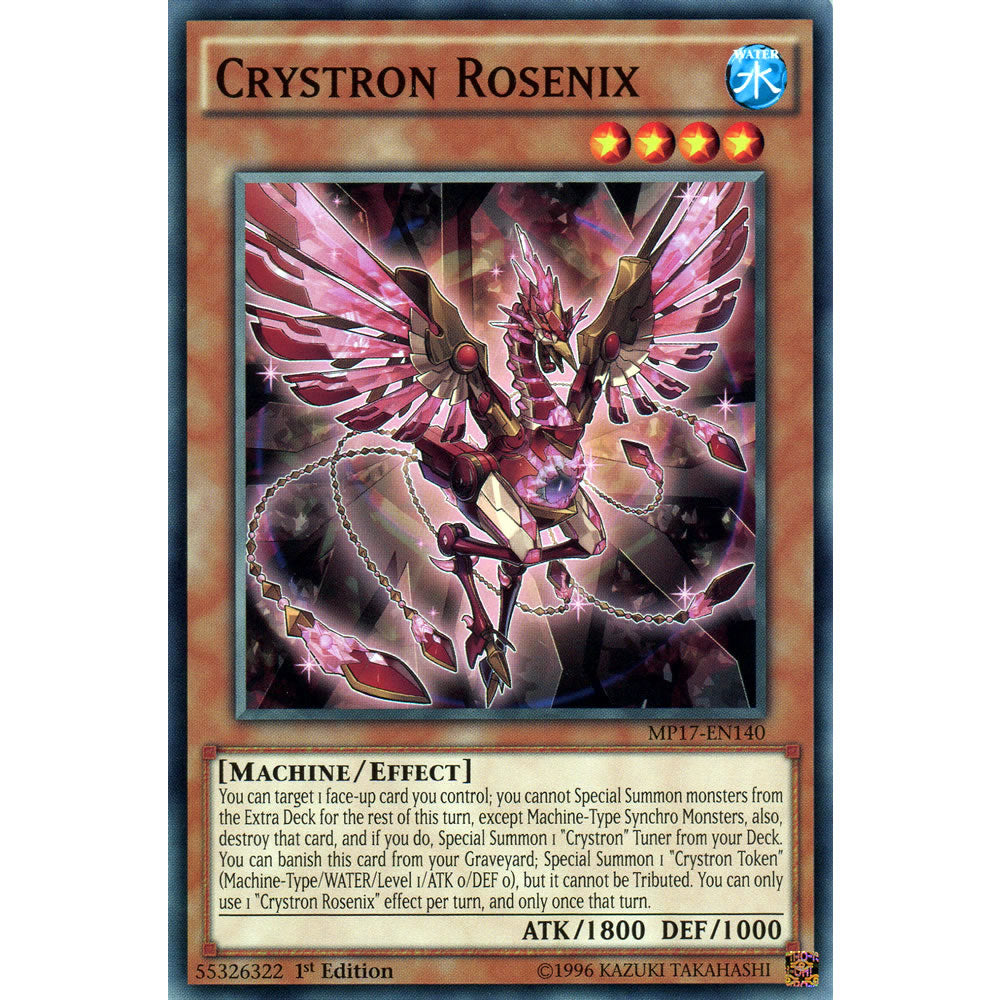 Crystron Rosenix MP17-EN140 Yu-Gi-Oh! Card from the Mega Tin 2017 Mega Pack Set