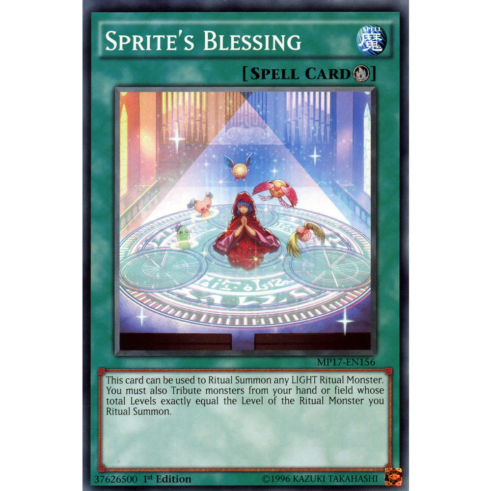 Sprite's Blessing MP17-EN156 Yu-Gi-Oh! Card from the Mega Tin 2017 Mega Pack Set