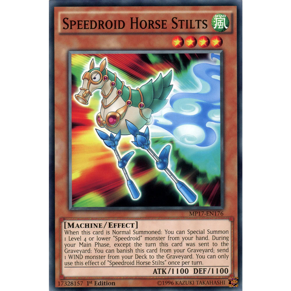 Speedroid Horse Stilts MP17-EN176 Yu-Gi-Oh! Card from the Mega Tin 2017 Mega Pack Set