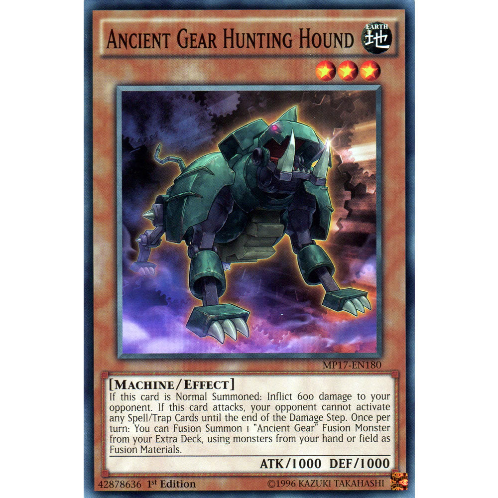 Ancient Gear Hunting Hound MP17-EN180 Yu-Gi-Oh! Card from the Mega Tin 2017 Mega Pack Set