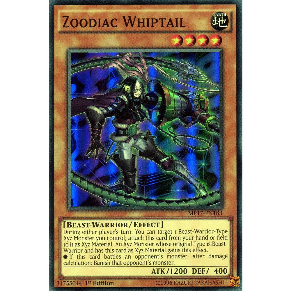 Zoodiac Whiptail MP17-EN183 Yu-Gi-Oh! Card from the Mega Tin 2017 Mega Pack Set