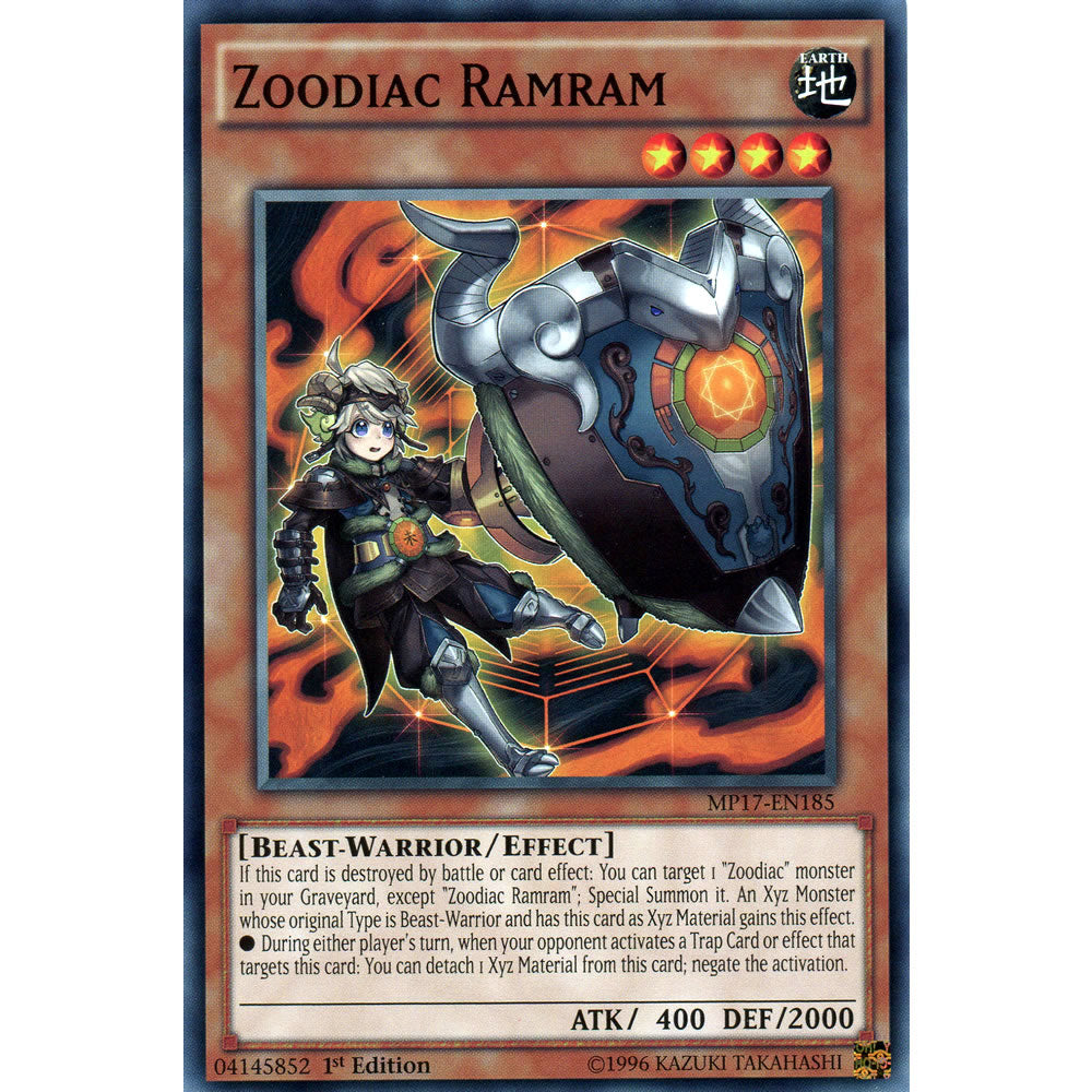 Zoodiac Ramram MP17-EN185 Yu-Gi-Oh! Card from the Mega Tin 2017 Mega Pack Set