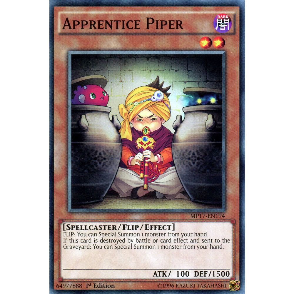 Apprentice Piper MP17-EN194 Yu-Gi-Oh! Card from the Mega Tin 2017 Mega Pack Set