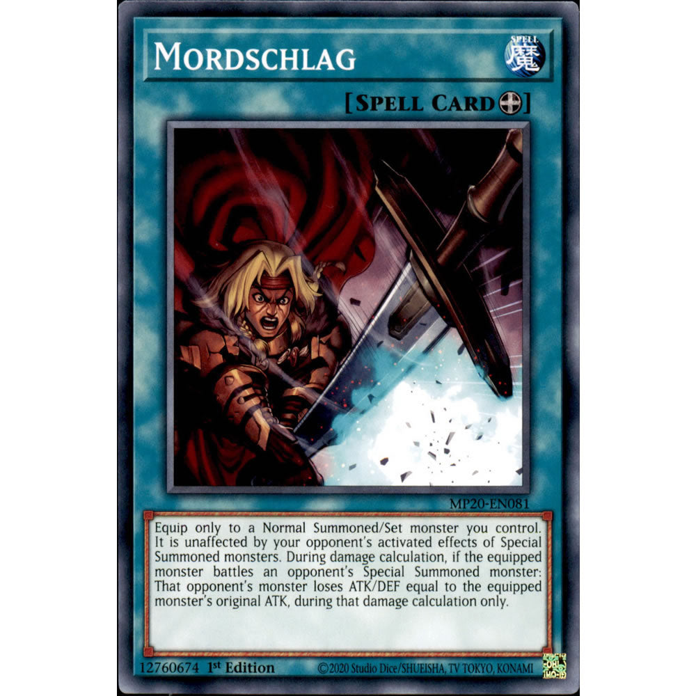 Mordschlag MP20-EN081 Yu-Gi-Oh! Card from the Mega Tin 2020 Mega Pack Set