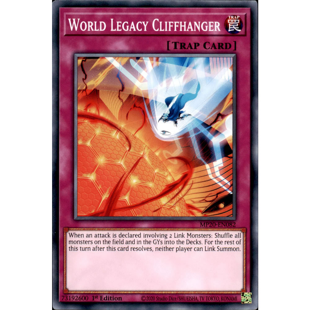 World Legacy Cliffhanger MP20-EN082 Yu-Gi-Oh! Card from the Mega Tin 2020 Mega Pack Set