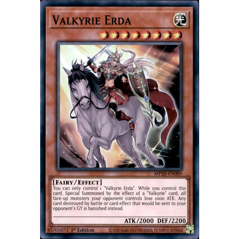 Valkyrie Erda MP20-EN089 Yu-Gi-Oh! Card from the Mega Tin 2020 Mega Pack Set