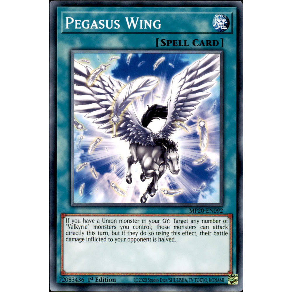 Pegasus Wing MP20-EN092 Yu-Gi-Oh! Card from the Mega Tin 2020 Mega Pack Set