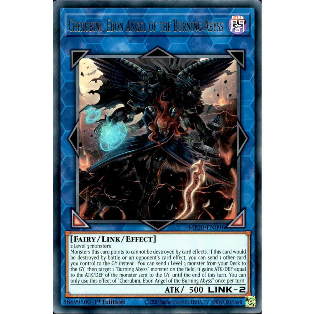 Cherubini, Ebon Angel of the Burning Abyss MP20-EN096 Yu-Gi-Oh! Card from the Mega Tin 2020 Mega Pack Set