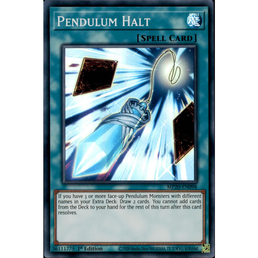 Pendulum Halt MP20-EN098 Yu-Gi-Oh! Card from the Mega Tin 2020 Mega Pack Set