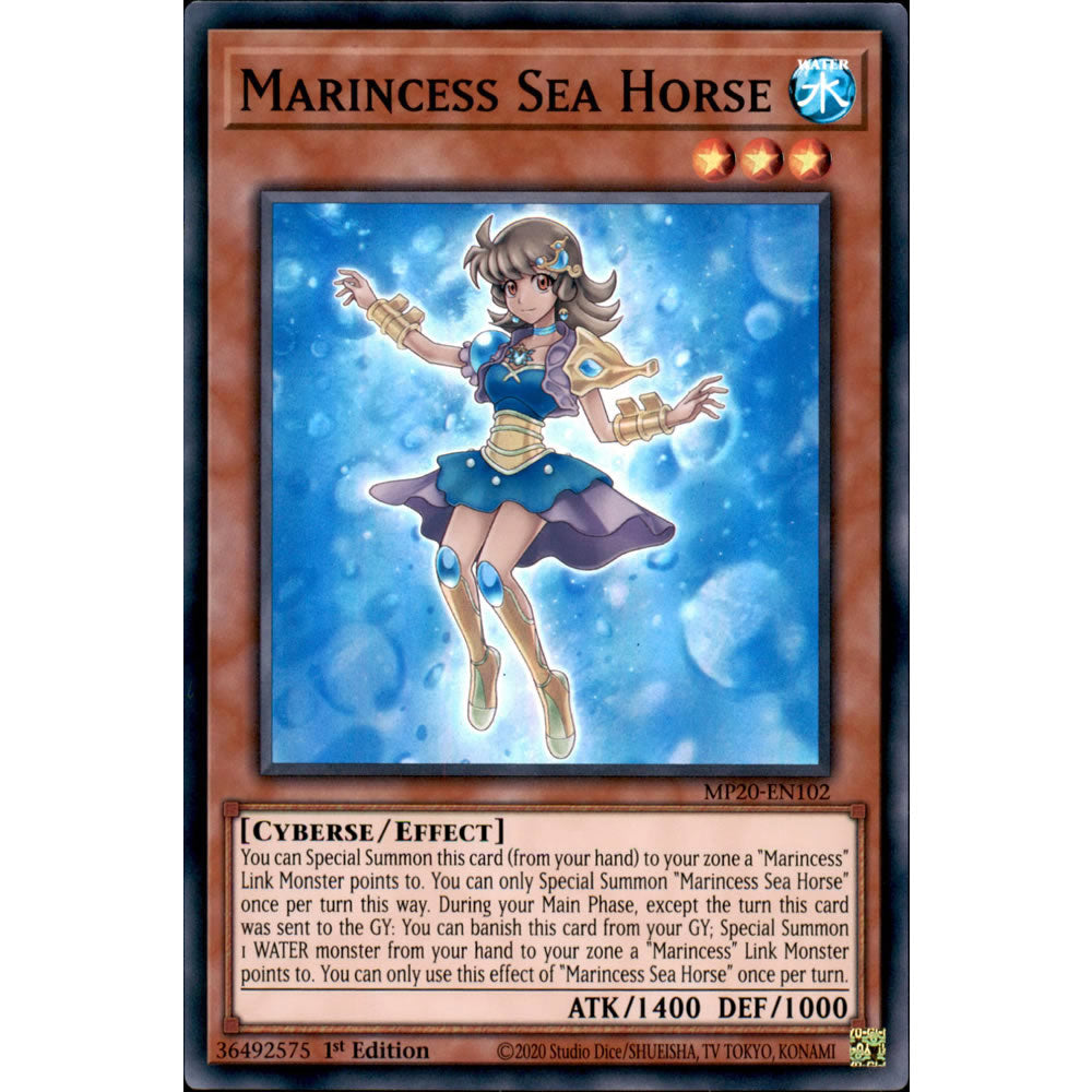 Marincess Sea Horse MP20-EN102 Yu-Gi-Oh! Card from the Mega Tin 2020 Mega Pack Set