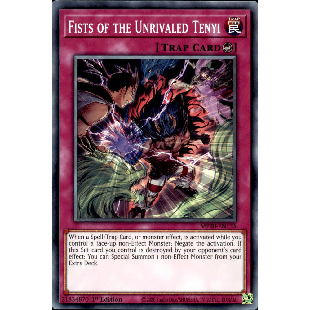 Fists of the Unrivaled Tenyi MP20-EN135 Yu-Gi-Oh! Card from the Mega Tin 2020 Mega Pack Set