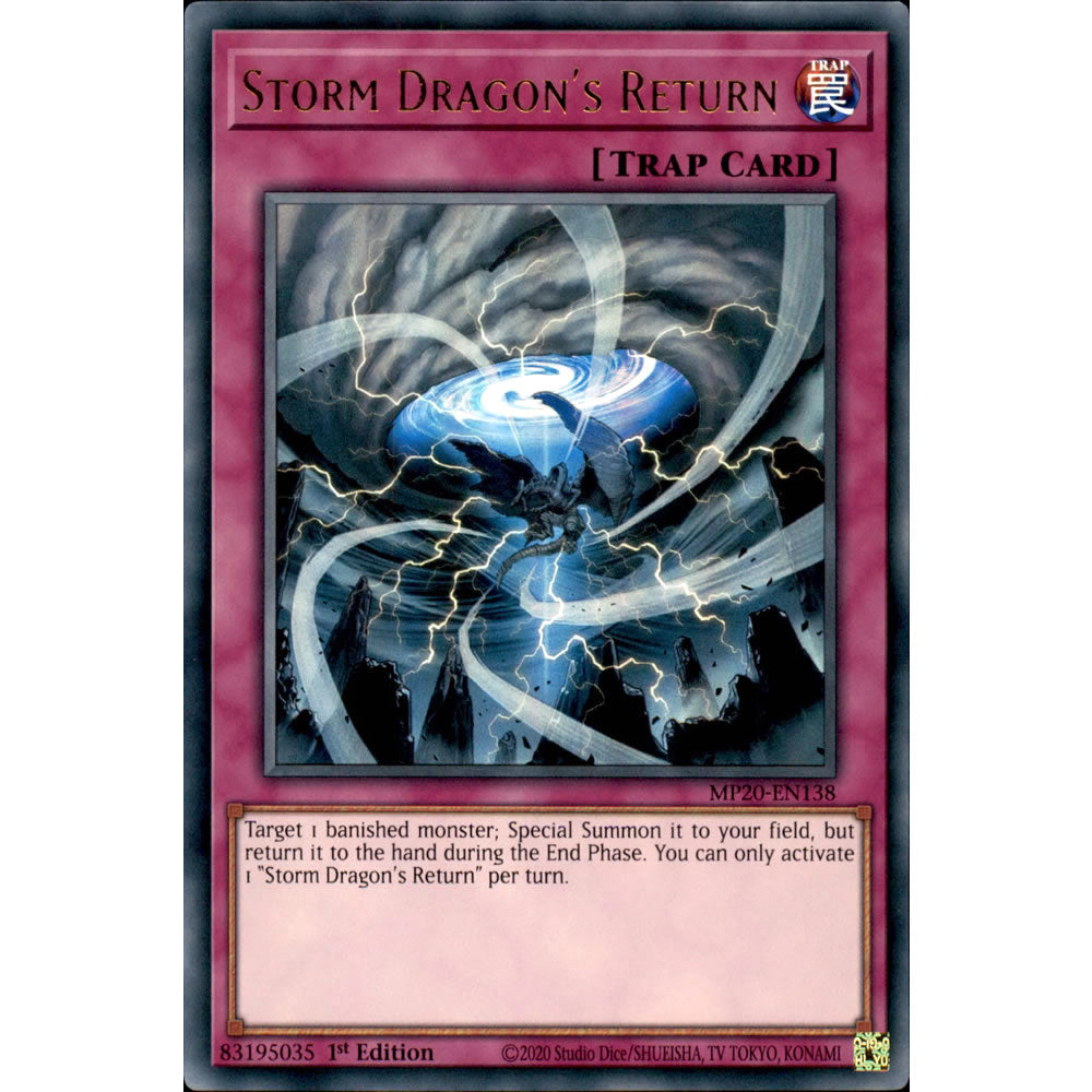 Storm Dragon's Return MP20-EN138 Yu-Gi-Oh! Card from the Mega Tin 2020 Mega Pack Set