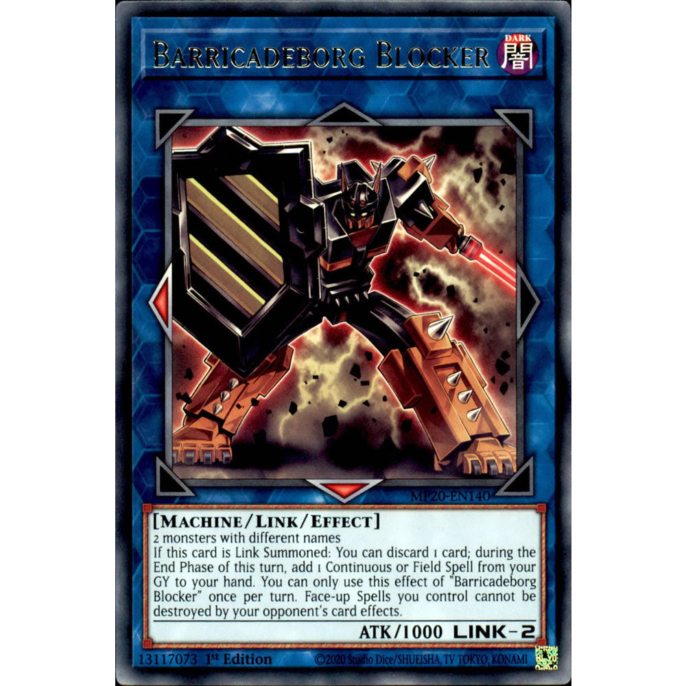 Barricadeborg Blocker MP20-EN140 Yu-Gi-Oh! Card from the Mega Tin 2020 Mega Pack Set