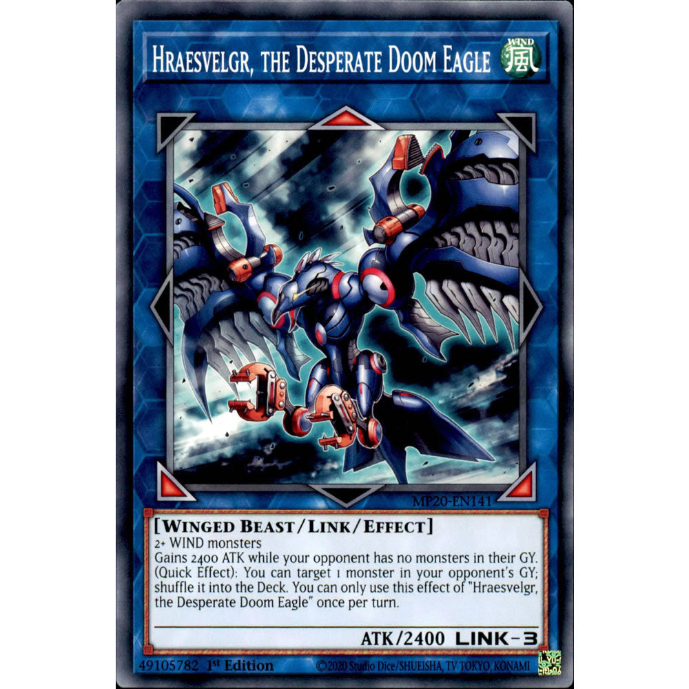 Hraesvelgr, the Desperate Doom Eagle MP20-EN141 Yu-Gi-Oh! Card from the Mega Tin 2020 Mega Pack Set