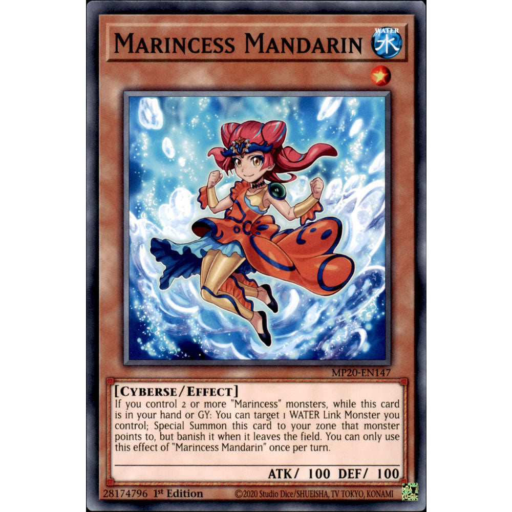 Marincess Mandarin MP20-EN147 Yu-Gi-Oh! Card from the Mega Tin 2020 Mega Pack Set