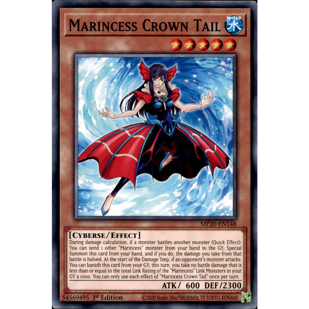 Marincess Crown Tail MP20-EN148 Yu-Gi-Oh! Card from the Mega Tin 2020 Mega Pack Set