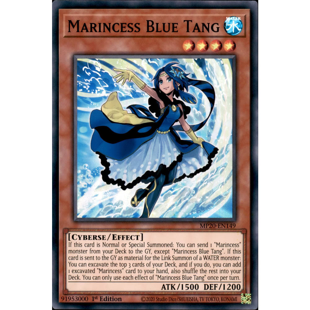 Marincess Blue Tang MP20-EN149 Yu-Gi-Oh! Card from the Mega Tin 2020 Mega Pack Set