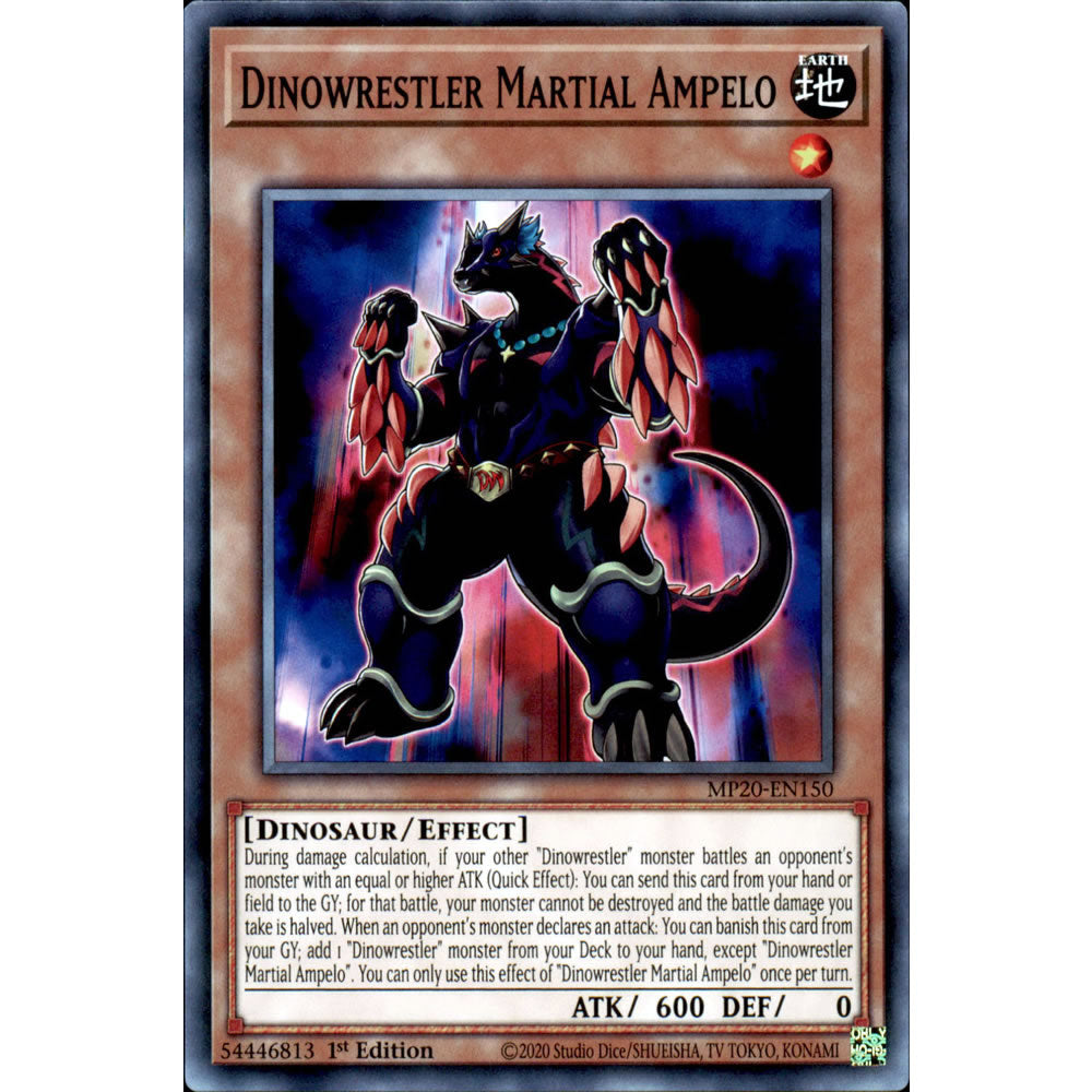 Dinowrestler Martial Ampelo MP20-EN150 Yu-Gi-Oh! Card from the Mega Tin 2020 Mega Pack Set