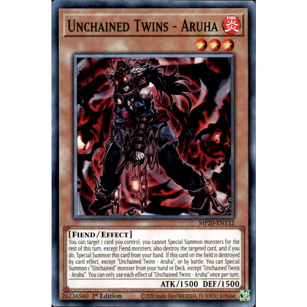 Unchained Twins - Aruha MP20-EN152 Yu-Gi-Oh! Card from the Mega Tin 2020 Mega Pack Set