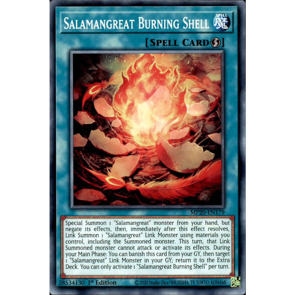 Salamangreat Burning Shell MP20-EN179 Yu-Gi-Oh! Card from the Mega Tin 2020 Mega Pack Set