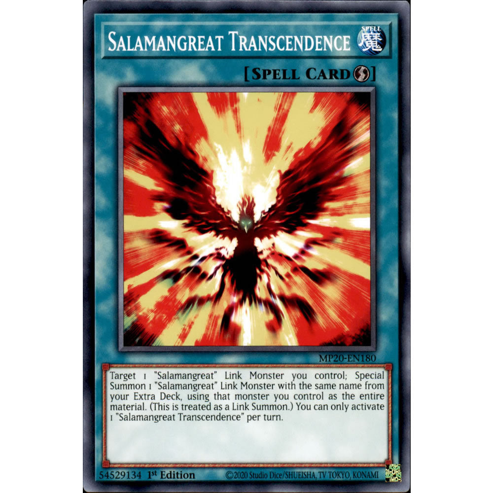 Salamangreat Transcendence MP20-EN180 Yu-Gi-Oh! Card from the Mega Tin 2020 Mega Pack Set