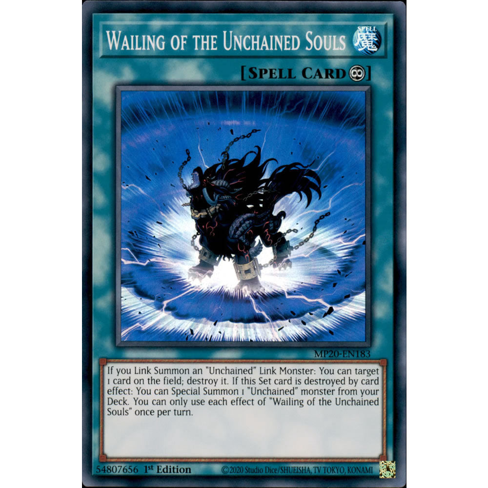 Wailing of the Unchained Souls MP20-EN183 Yu-Gi-Oh! Card from the Mega Tin 2020 Mega Pack Set