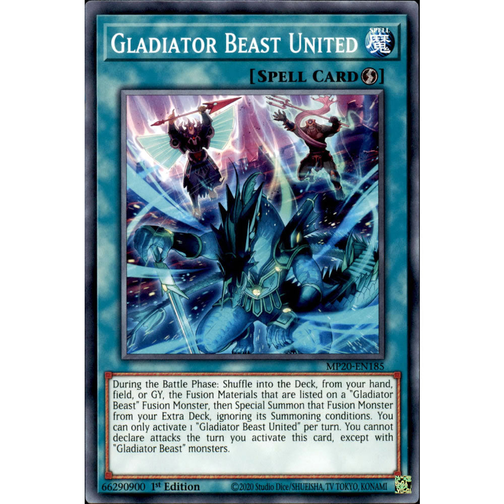 Gladiator Beast United MP20-EN185 Yu-Gi-Oh! Card from the Mega Tin 2020 Mega Pack Set