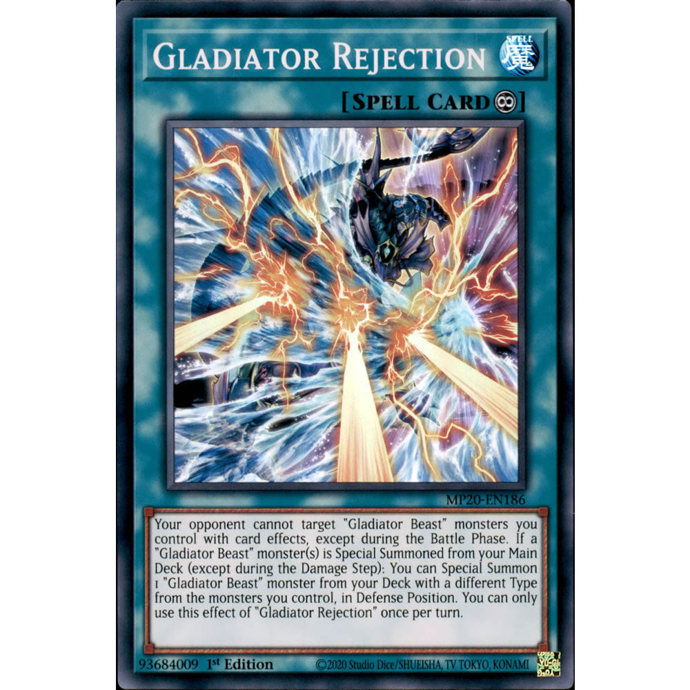 Gladiator Rejection MP20-EN186 Yu-Gi-Oh! Card from the Mega Tin 2020 Mega Pack Set