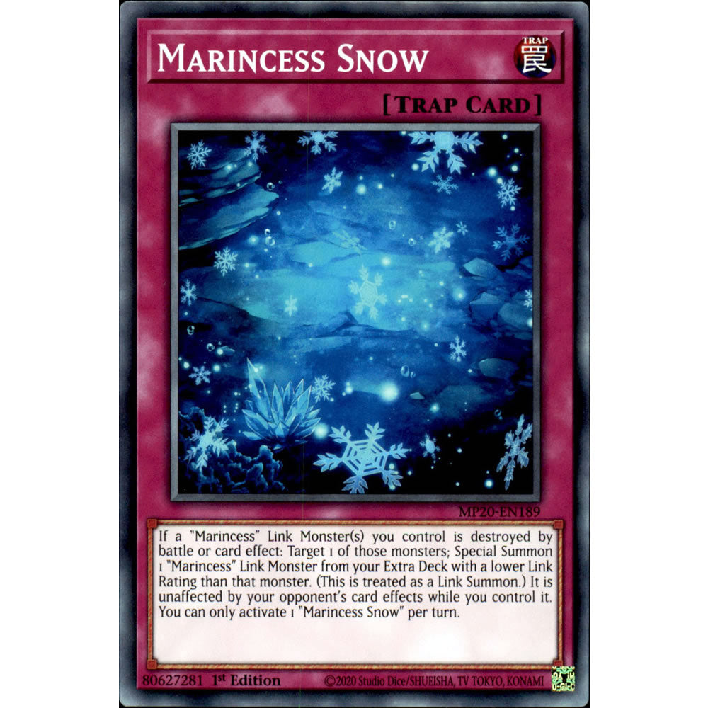 Marincess Snow MP20-EN189 Yu-Gi-Oh! Card from the Mega Tin 2020 Mega Pack Set