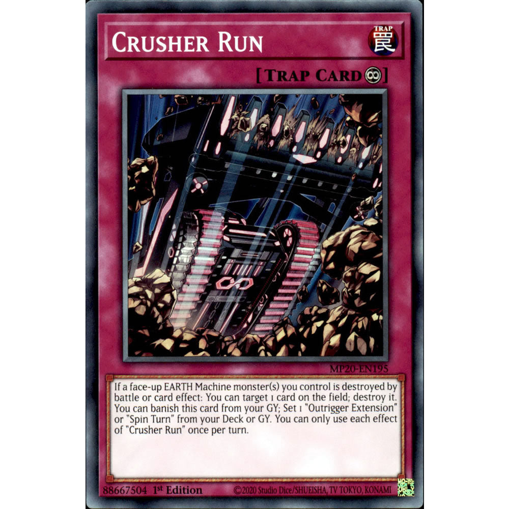 Crusher Run MP20-EN195 Yu-Gi-Oh! Card from the Mega Tin 2020 Mega Pack Set