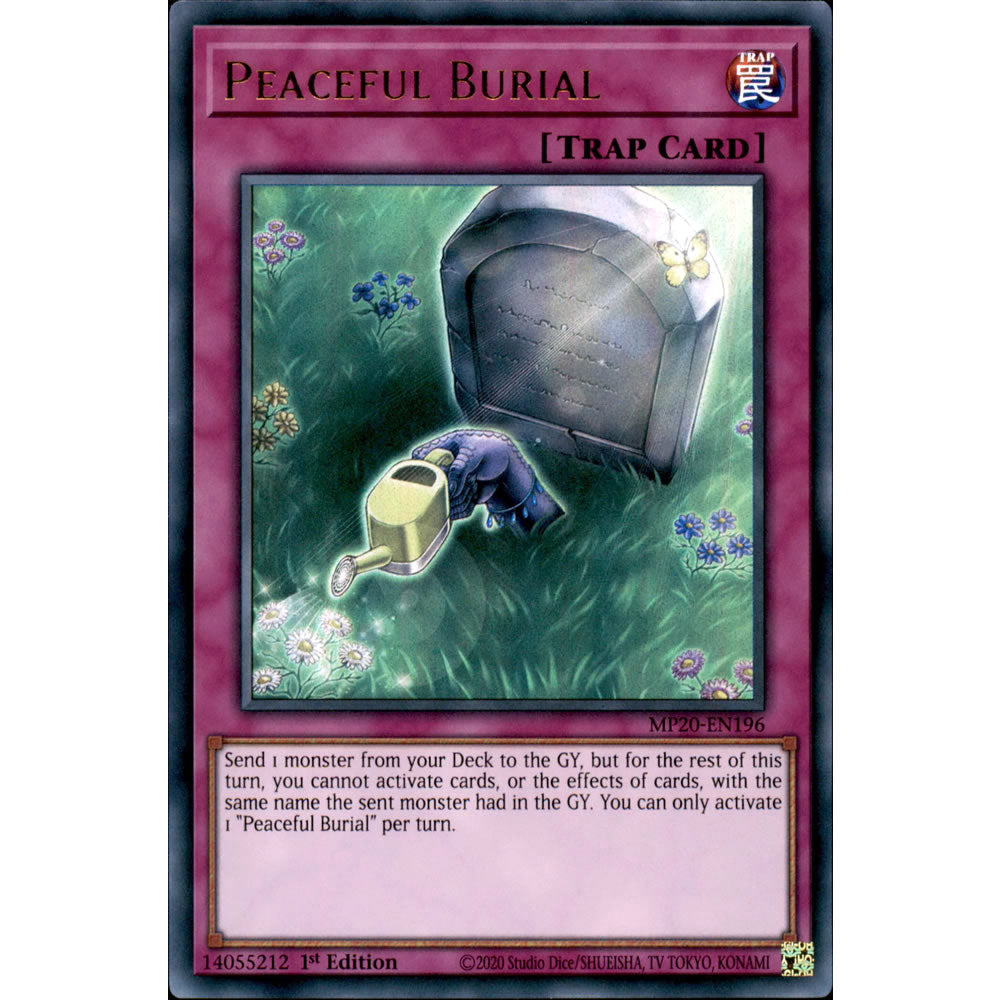 Peaceful Burial MP20-EN196 Yu-Gi-Oh! Card from the Mega Tin 2020 Mega Pack Set