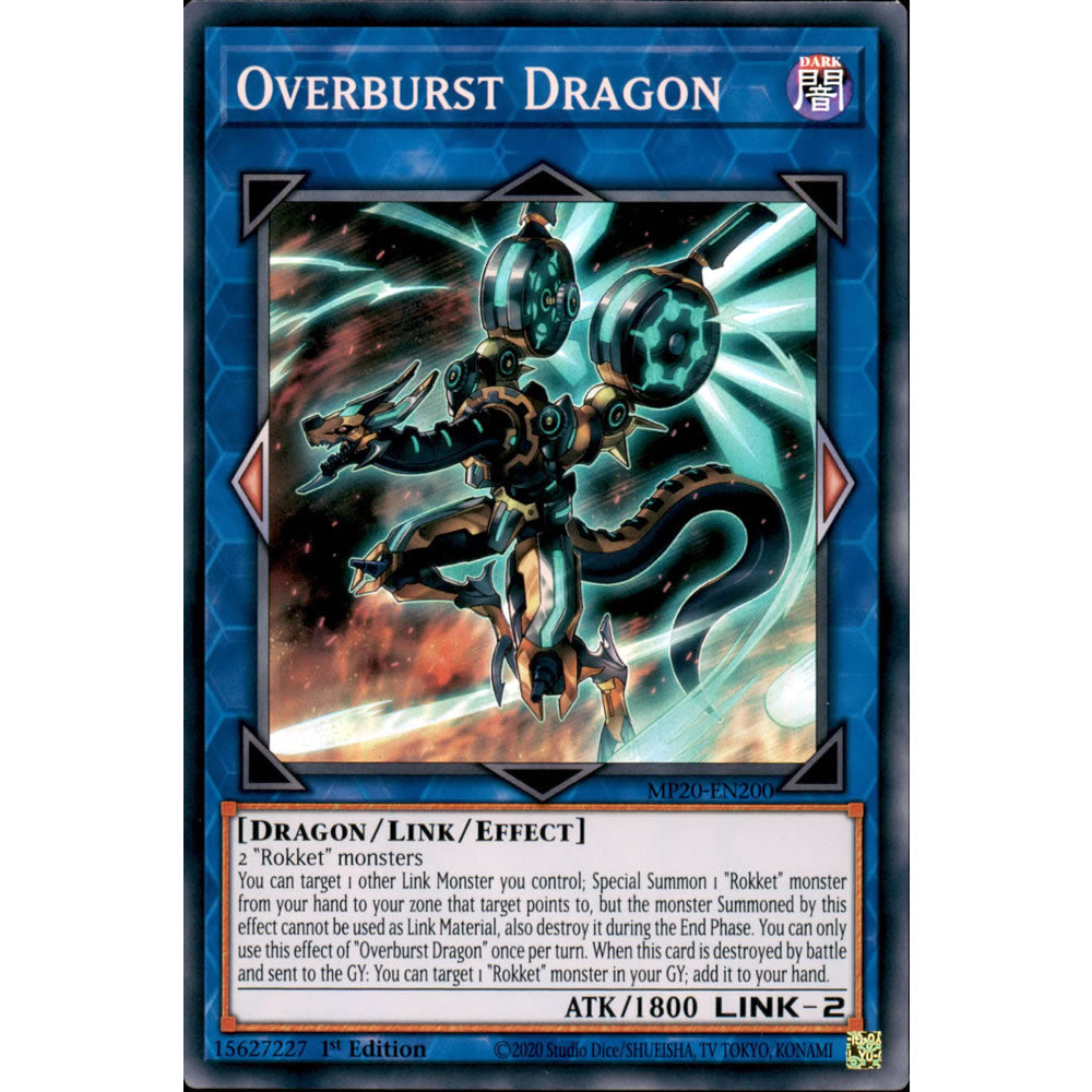 Overburst Dragon MP20-EN200 Yu-Gi-Oh! Card from the Mega Tin 2020 Mega Pack Set