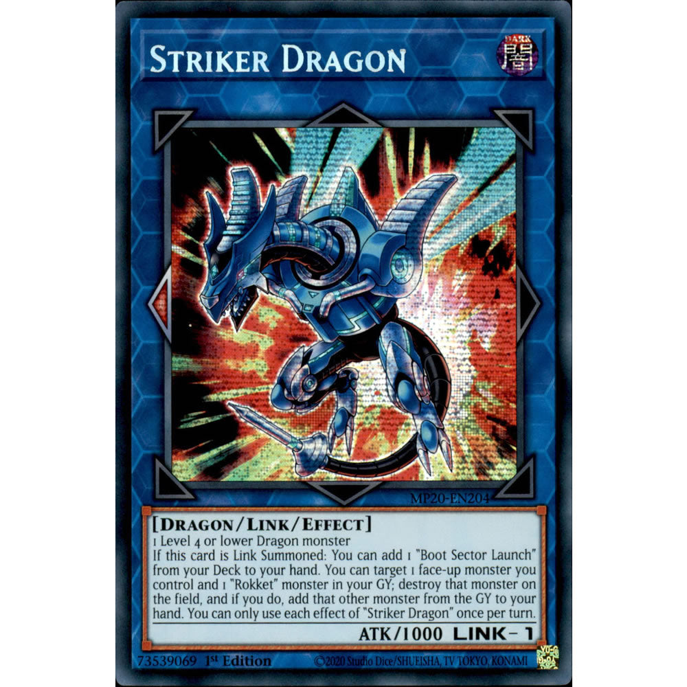 Striker Dragon MP20-EN204 Yu-Gi-Oh! Card from the Mega Tin 2020 Mega Pack Set