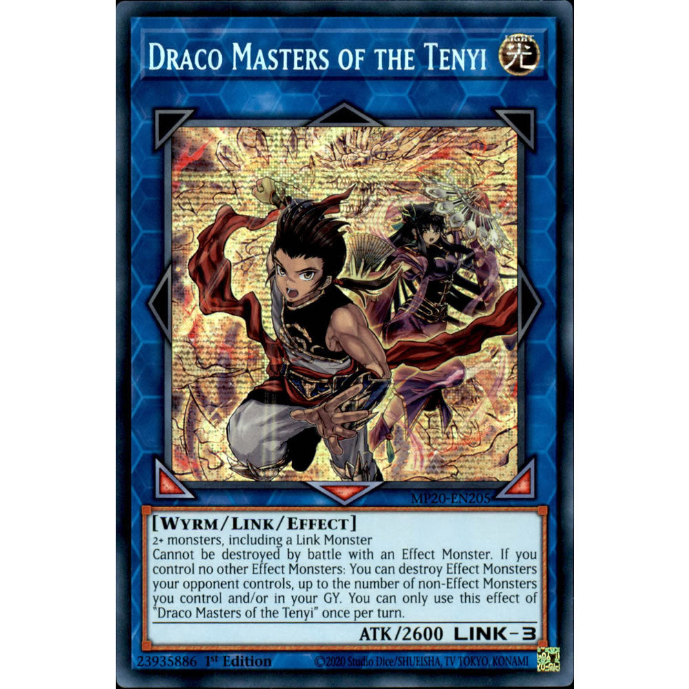 Draco Masters of the Tenyi MP20-EN205 Yu-Gi-Oh! Card from the Mega Tin 2020 Mega Pack Set