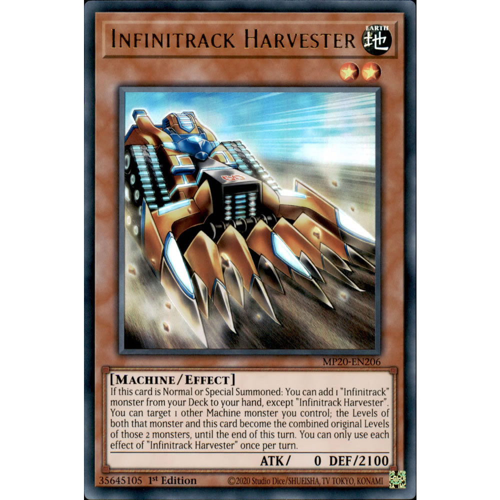 Infinitrack Harvester MP20-EN206 Yu-Gi-Oh! Card from the Mega Tin 2020 Mega Pack Set