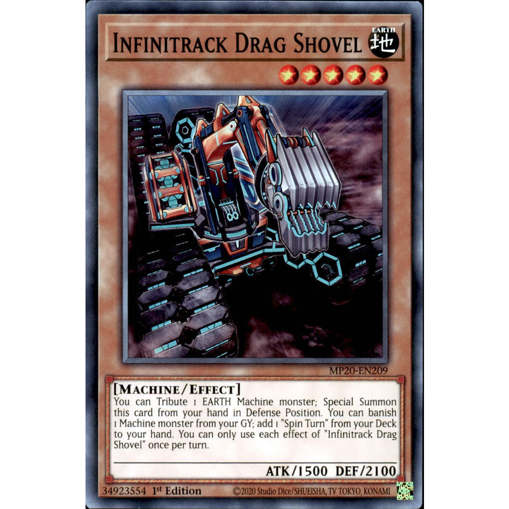 Infinitrack Drag Shovel MP20-EN209 Yu-Gi-Oh! Card from the Mega Tin 2020 Mega Pack Set