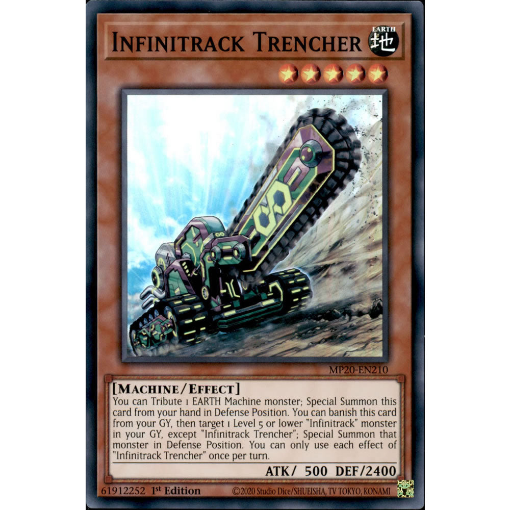 Infinitrack Trencher MP20-EN210 Yu-Gi-Oh! Card from the Mega Tin 2020 Mega Pack Set