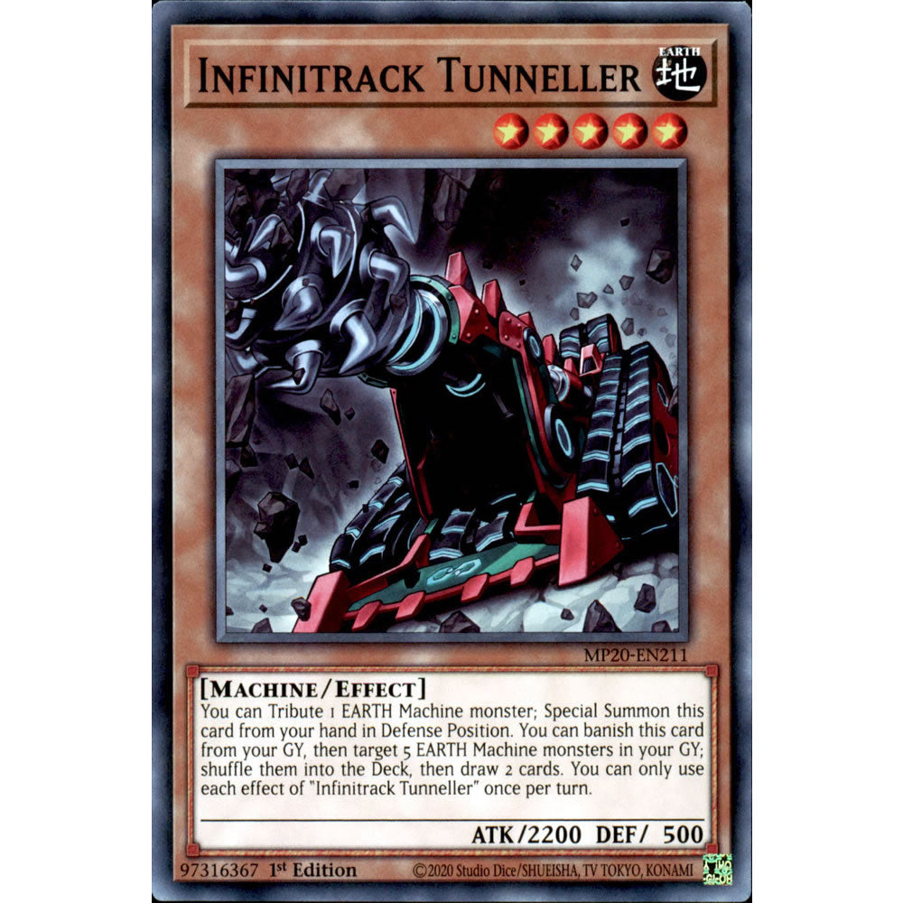 Infinitrack Tunneller MP20-EN211 Yu-Gi-Oh! Card from the Mega Tin 2020 Mega Pack Set