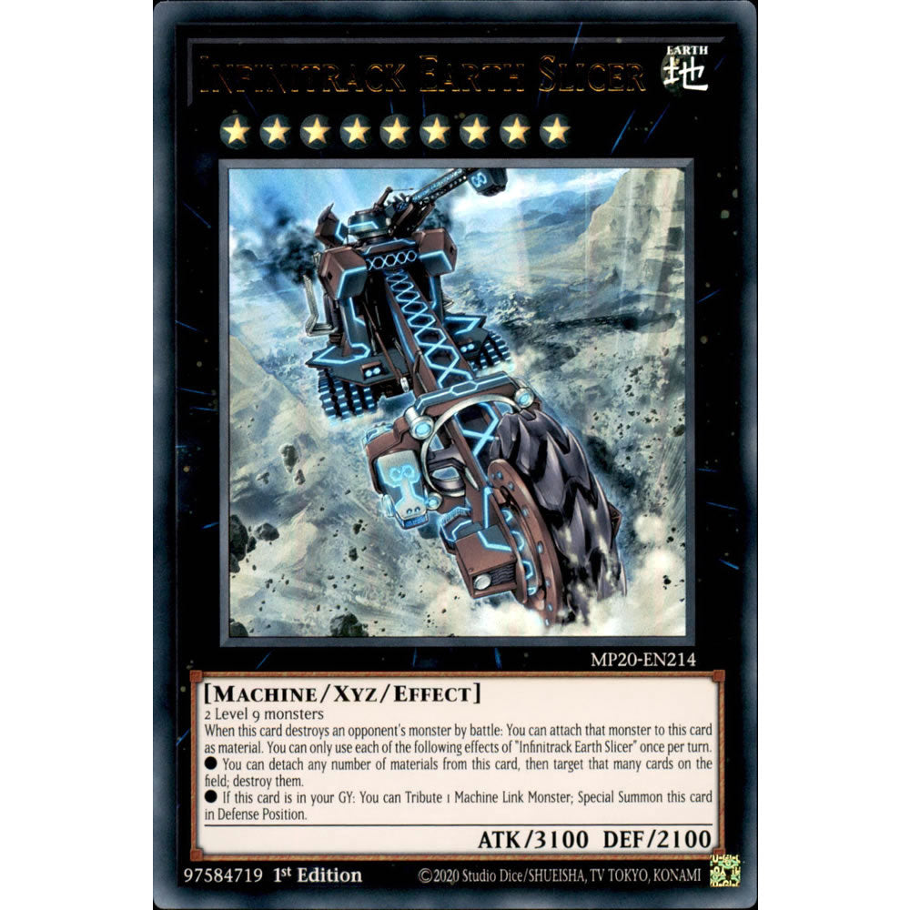 Infinitrack Earth Slicer MP20-EN214 Yu-Gi-Oh! Card from the Mega Tin 2020 Mega Pack Set