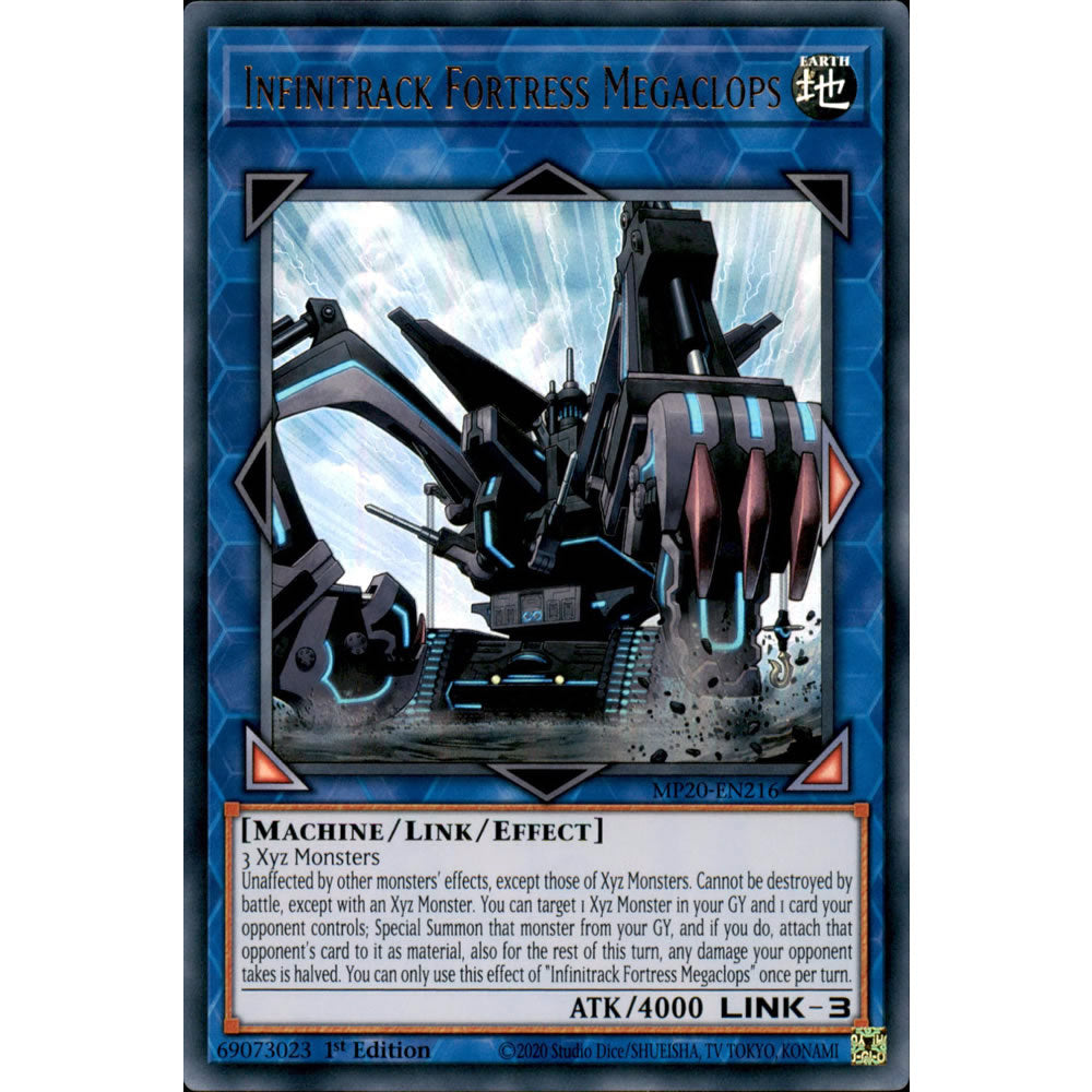 Infinitrack Fortress Megaclops MP20-EN216 Yu-Gi-Oh! Card from the Mega Tin 2020 Mega Pack Set