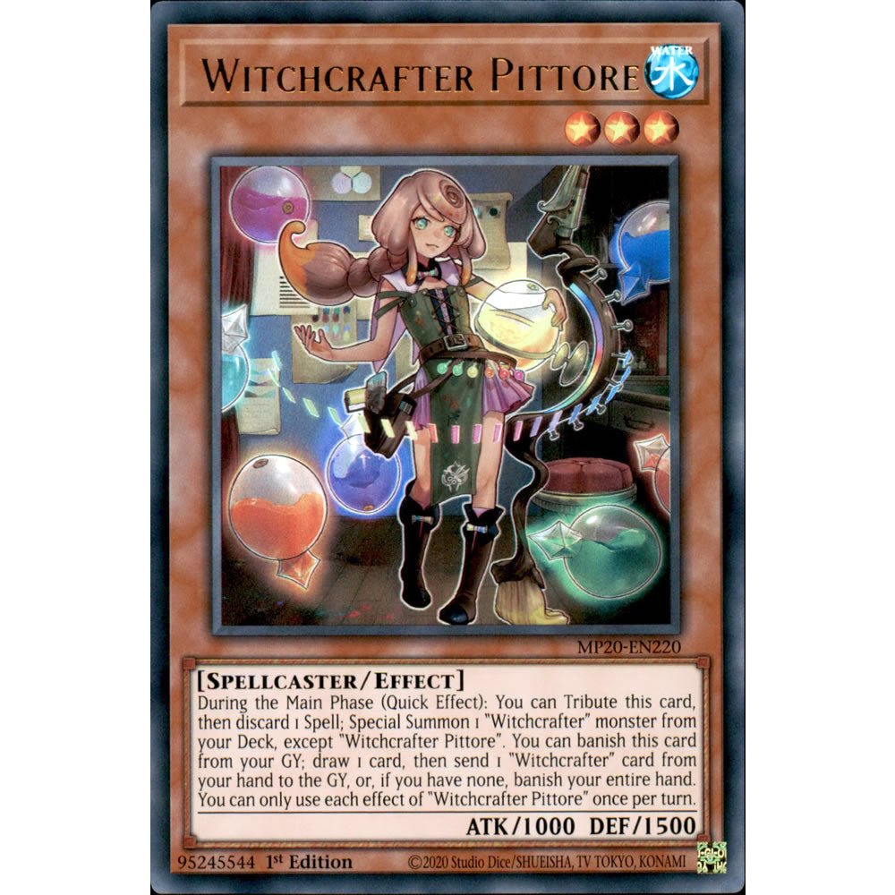 Witchcrafter Pittore MP20-EN220 Yu-Gi-Oh! Card from the Mega Tin 2020 Mega Pack Set