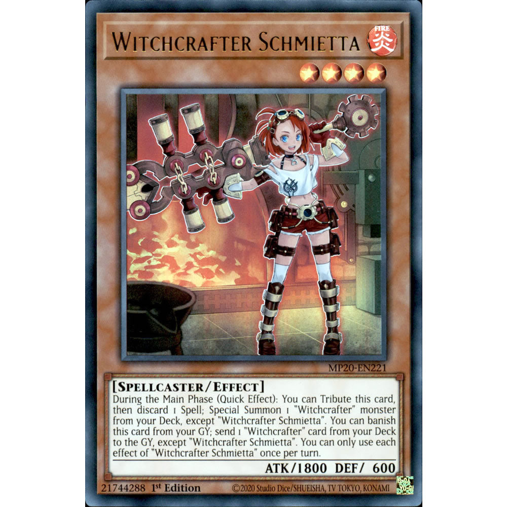 Witchcrafter Schmietta MP20-EN221 Yu-Gi-Oh! Card from the Mega Tin 2020 Mega Pack Set